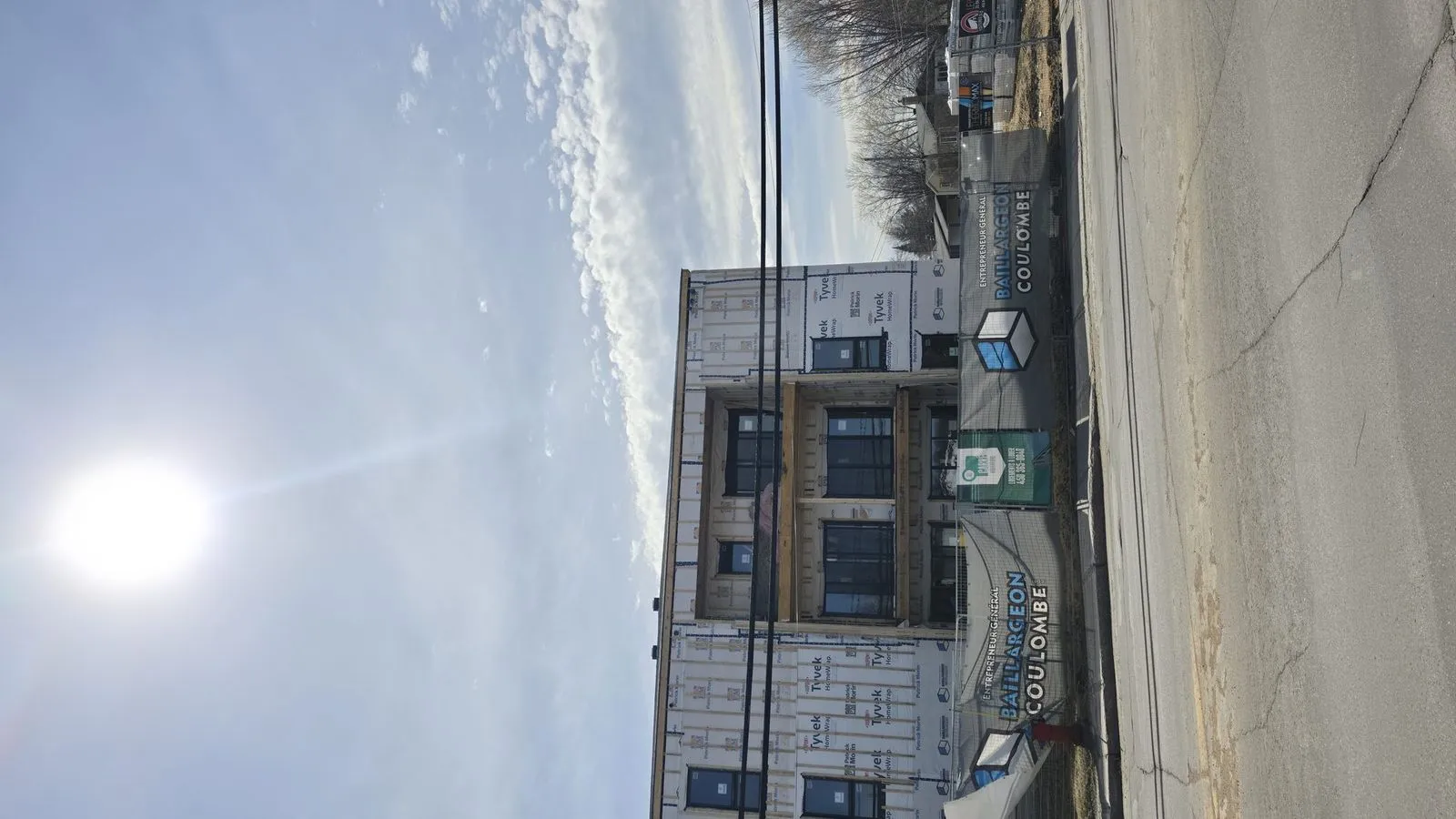 Deux immeubles jumelés de 12 logements en construction à Saint-Charles-Borromée
