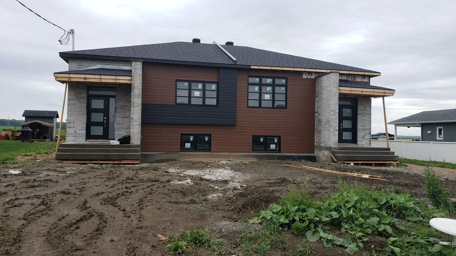 Vue arrière en chantier